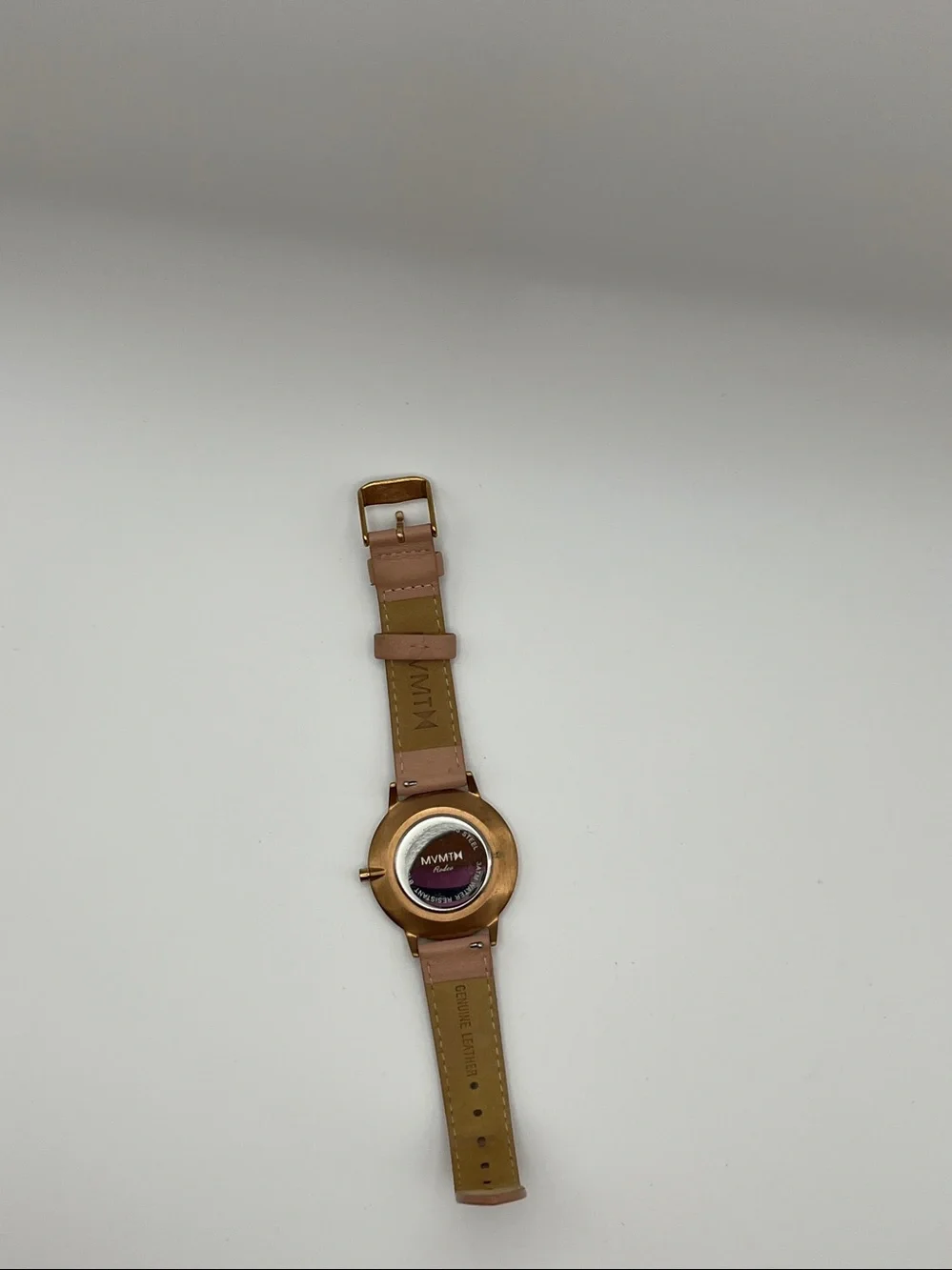 MVMT Gold Case White Dial Pink Leather Watch